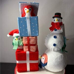 Target Wondershop Featherly Friends Christmas 2023 Snowman & Present Stack